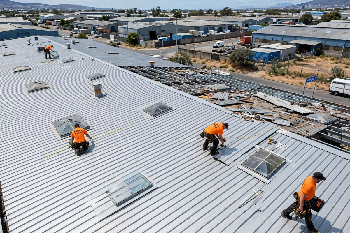industrial roof after skylight